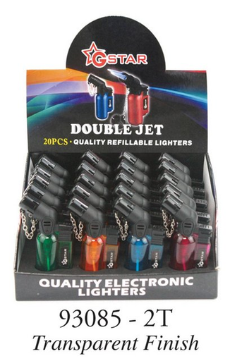 [ITM230620010420] GSTAR DOUBLE JET LIGHTERS #93085 BOX OF 20