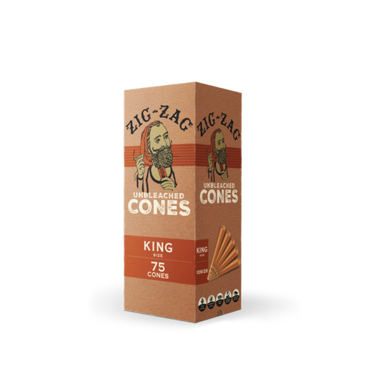 [ITM280921020686] ZIG ZAG KING SIZE UNBLEACHED CONES 75CT