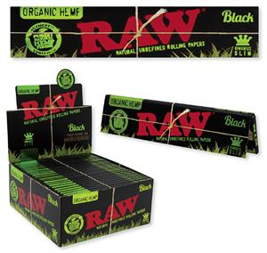 [ITM290421017728] RAW BLACK ORGANIC HEMP KING SIZE SLIM 32CT BOX OF 50