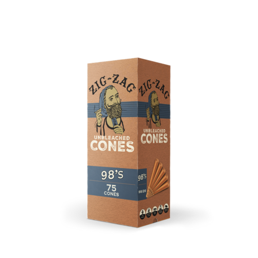 [ITM290721019533] ZIG ZAG 98'S UNBLEACHED CONES 75CT