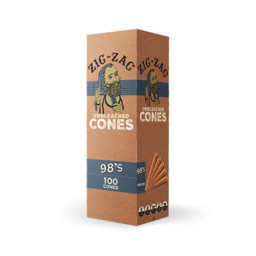 [ITM290721019534] ZIG ZAG 98'S UNBLEACHED CONES 100CT