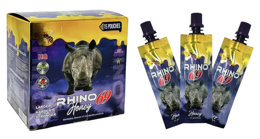 [RHIN-20987] RHINO 69 ENHANCEMENT HONEY BOX OF 15 POUCHES
