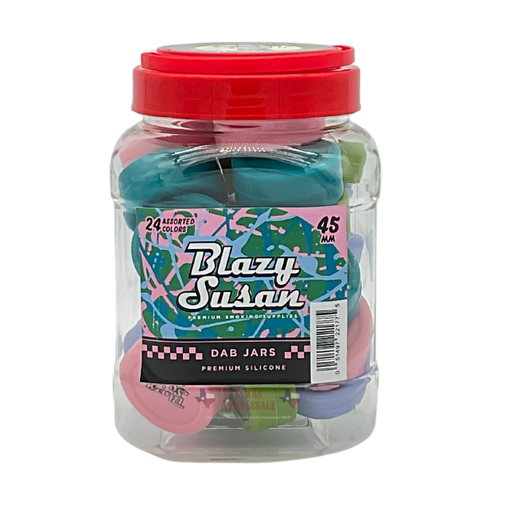 [BLAZ-17761] BLAZY SUSAN 45MM DAB JARS 24CT JAR ASSORTED COLORS