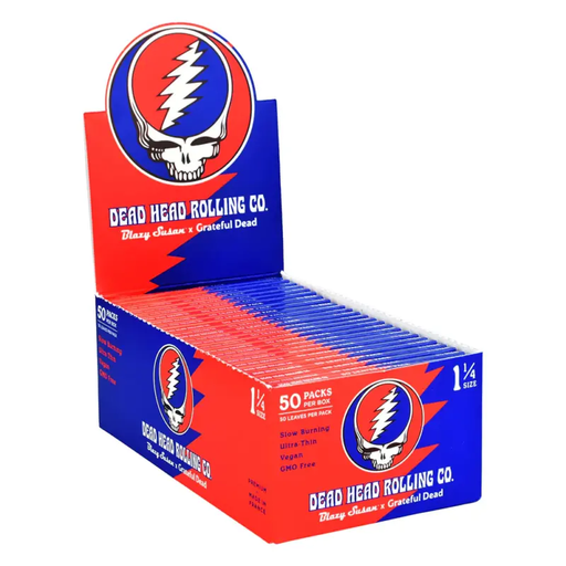[BLAZ-20040] BLAZY SUSAN X GRATEFUL DEAD 1 1/4 DEAD HEAD ROLLING PAPERS BOX OF 50