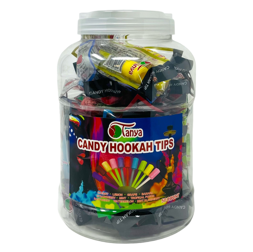 [TANY-19203] TANYA CANDY HOOKAH ASSORTED FLAVOR TIPS 50CT JAR