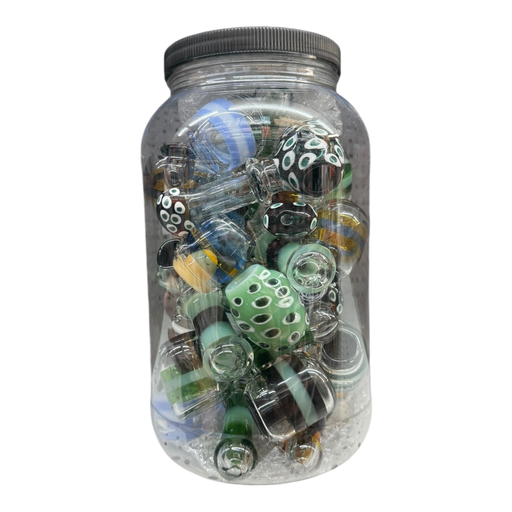 [Temp-HAM-000611] 5" DESIGN HEAVY GLASS PIPE 18CT JAR #COD-240