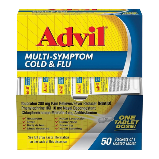 [Temp-HAM-000750] ADVIL MULTI-SYMPTOM COLD & FLU TABLET 1CT BOX OF 50