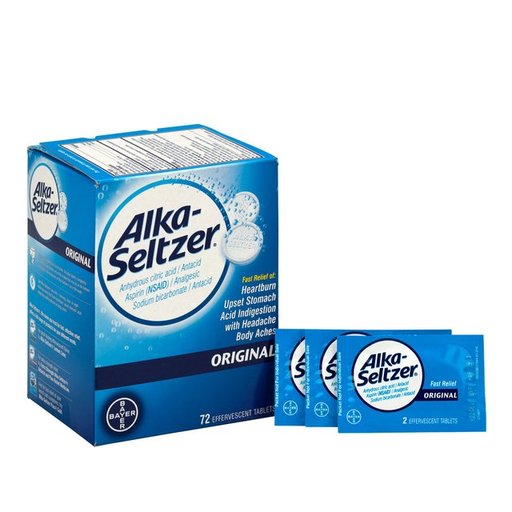 [Temp-HAM-000869] ALKA-SELTZER ORIGINAL ANTACID EFFERVESCENT TABLETS 2CT BOX OF 36