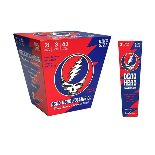 [Temp-HAM-001173] BLAZY SUSAN X GRATEFUL DEAD KING SIZE DEAD HEAD CONES 3CT BOX OF 21