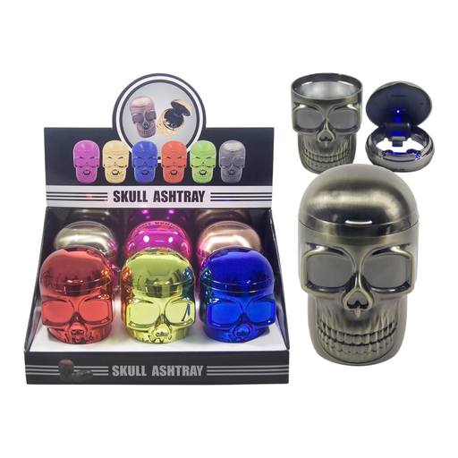 [Temp-HAM-001273] CAR SKULL ASHTRAY WITH LED LIGHT #ASHTRAY-LCUP-SKH BOX OF 6