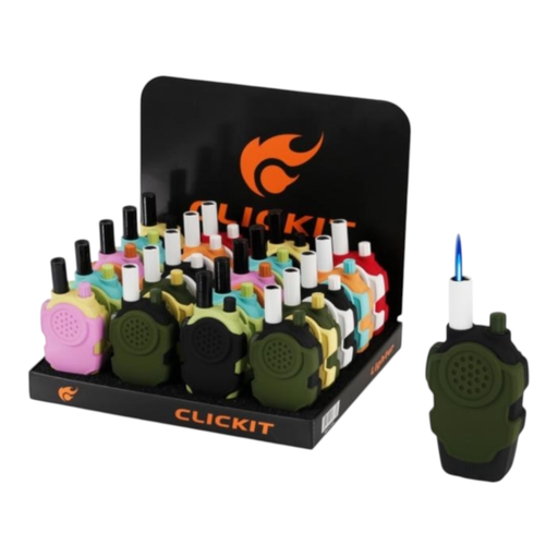 [Temp-HAM-001422] CLICKIT WALKIE TALKIE TORCH LIGHTER #GH-5270 BOX OF 20