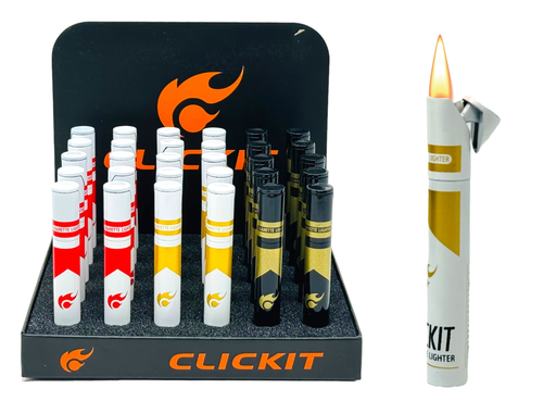 [CLIC-21087] CLICKIT CIGARETTE SLIDE FLAME LIGHTER GH-8761 BOX OF 30