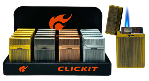 [CLIC-25842] CLICKIT FLIP SINGLE TORCH LIGHTER #GH-10026 BOX OF 20