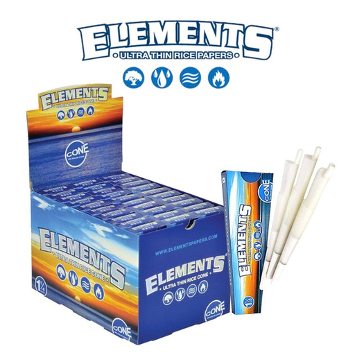 [Temp-HAM-001840] ELEMENTS 1 1/4 ULTRA THIN RICE CONES 6CT BOX OF 30