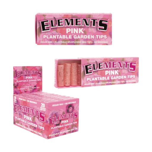 [Temp-HAM-001848] ELEMENTS PINK WAXY PLANTABLE GARDEN TIPS 10CT BOX OF 20