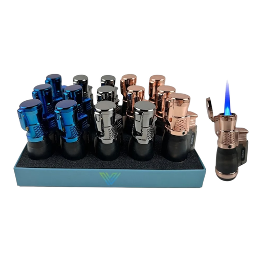 [Temp-HAM-001869] EVER TECH VICTORY TORCH TRIPLE FLAME TORCH LIGHTER WITH CIGAR PUNCH #J7209 BOX OF 15