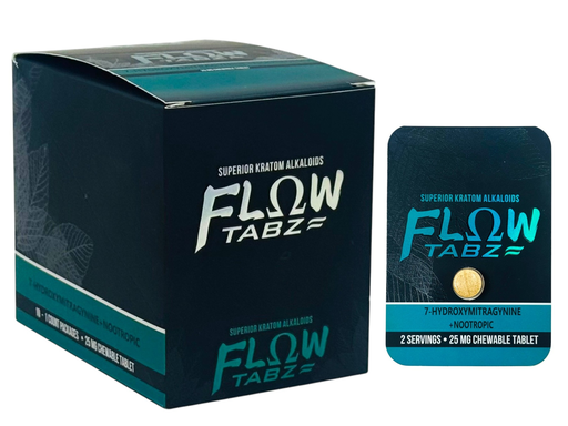 [Temp-HAM-001903] FLOW TABZ 25MG 7-HYDROXY + NOOTROPIC CHEWABLE TABLETS 1CT