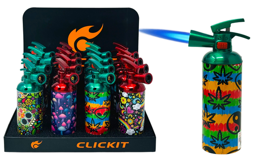 [CLIC-27200] CLICKIT DESIGN FIRE EXTINGUISHER TORCH LIGHTER GH-6339 BOX OF 16