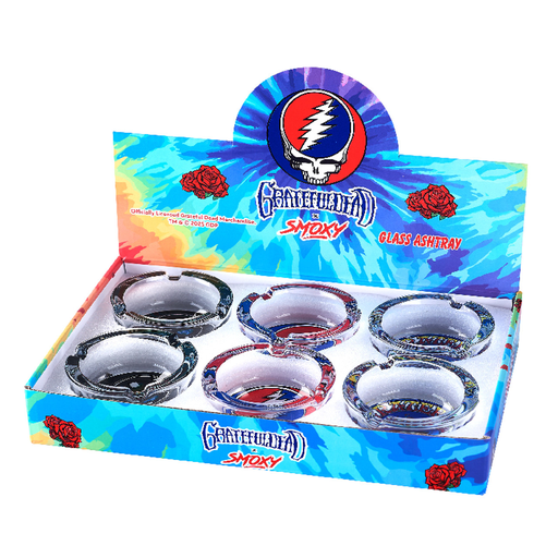 [Temp-HAM-002245] GRATEFUL DEAD X SMOXY GLASS ASHTRAY #GD301D BOX OF 6