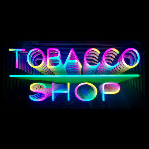[Temp-HAM-002543] INFINITY MIRROR 80X40CM LIGHT NEON (TOBACCO SHOP) DESIGN
