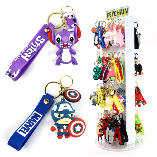 [Temp-HAM-002676] KEY CHAIN #NV-KC-64D2 TWO SIDE PRE-FILLED DISPLAY OF 64