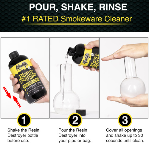 [Temp-HAM-002692] KHALIFA NATURAL RESIN DESTROYER SMOKEWARE CLEANER 16OZ