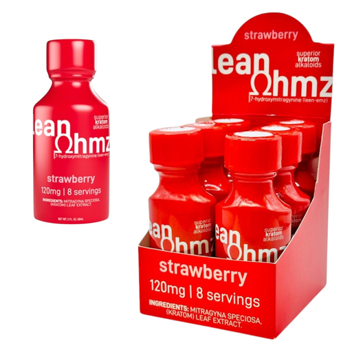 [Temp-HAM-002923] LEAN OHMZ 120MG 7-HYDROXY STRAWBERRY KRATOM SYRUP BOX OF 6