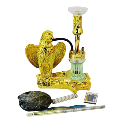 [Temp-HAM-003221] LUXX 4741 GOLD FALCON ALUMINUM RESIN HOOKAH