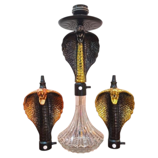 [Temp-HAM-003225] LUXX 4748 COBRA ALUMINUM RESIN HOOKAH ASSORTED