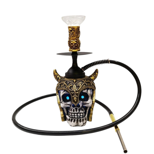[Temp-HAM-003238] LUXX ALUMINUM SKULL RESIN HOOKAH