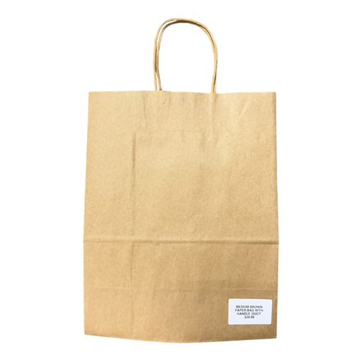 [Temp-HAM-003275] MEDIUM BROWN PAPER BAG WITH HANDLE 250CT