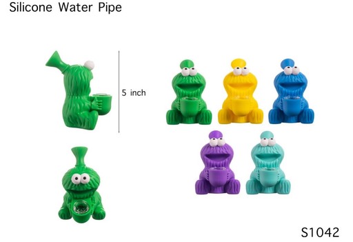 [Temp-HAM-003314] MINO SILICONE WATER PIPE #RS1042 ASSORTED COLORS