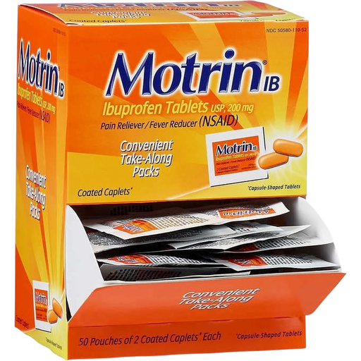 [Temp-HAM-003411] MOTRIN IBUPROFEN TABLETS 2CT BOX OF 50