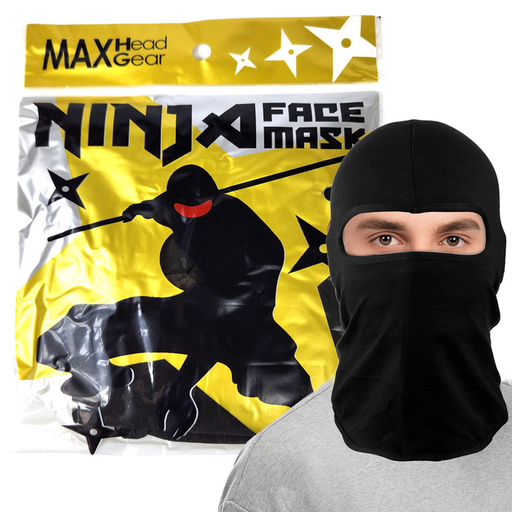 [Temp-HAM-003537] NINJA BLACK FACE MASK 12CT BAG