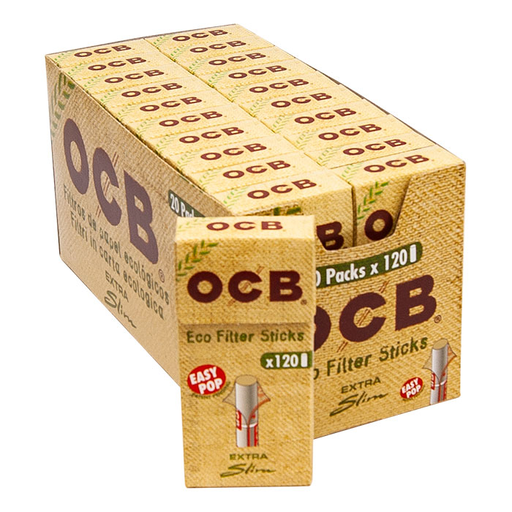 [Temp-HAM-003560] OCB ORGANIC STICK EXTRA SLIM FILTERS 120CT BOX OF 20